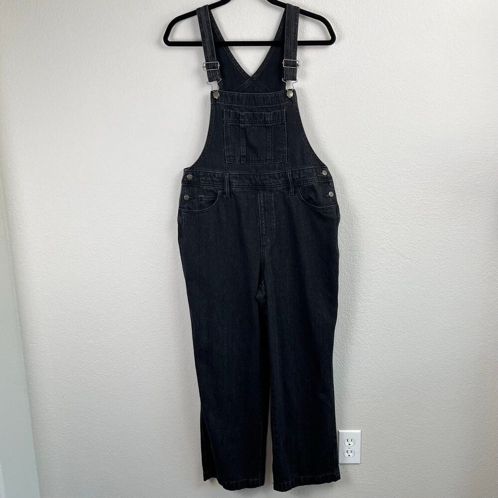 Universal Thread Black Denim Core Classic Utility Bib Workwear Overalls 6 28R